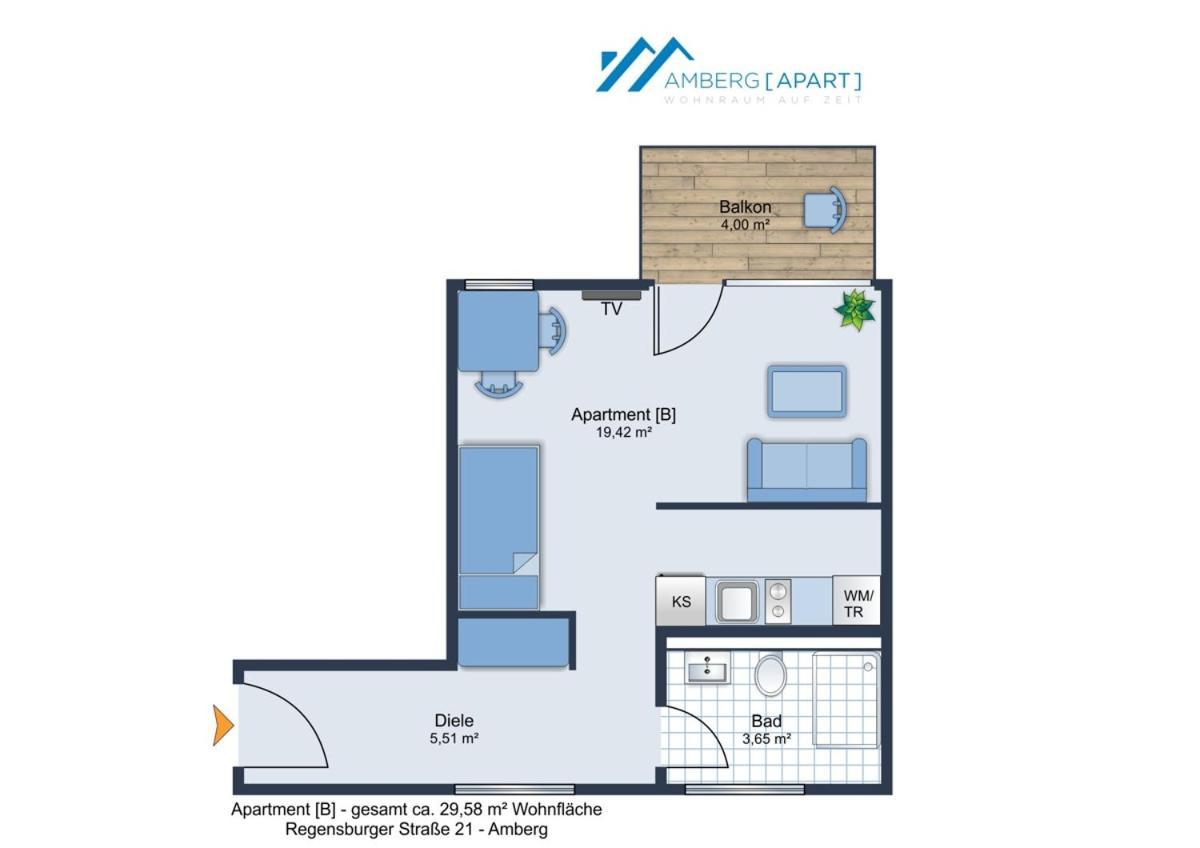 Amberg Apart - Apartment B - Wohnraum Auf Zeit Экстерьер фото